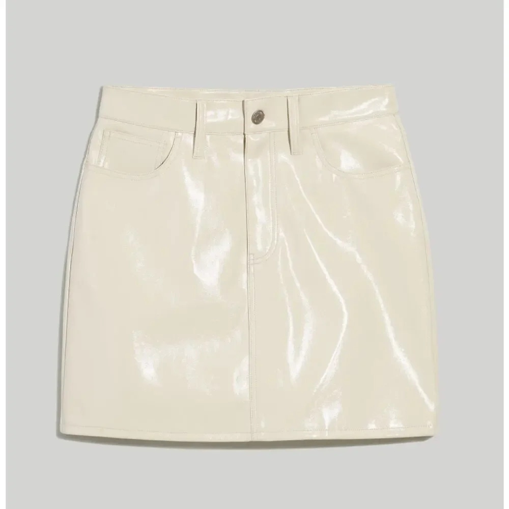 Madewell Faux Leather Mini Skirt